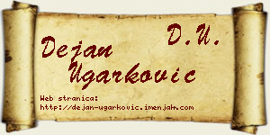 Dejan Ugarković vizit kartica